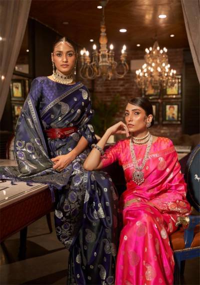 Kristine Silk By Rajtex Weaving Partywear Saree collection